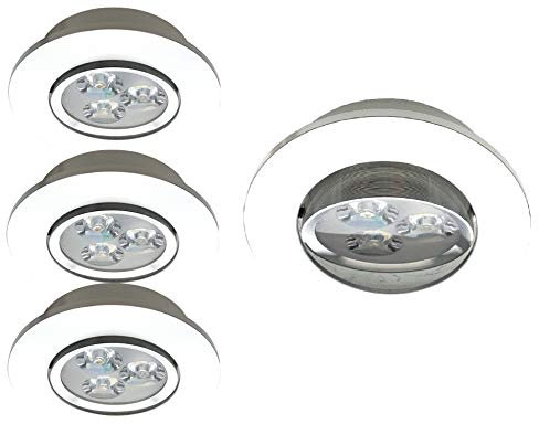 Trango 3er Pack dimmbar Einbaustrahler Einbauleuchten Einbauspots aus hochwertigem gedrehte Aluminium 6730-038-6W inkl. 3x 6.0 Watt LED Modul 3000K warm-weiß