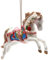 StealStreet SS-CG-10682, Weihnachtsbaumschmuck, Karussell-Pferd, 12,4 cm, weiß lackiert