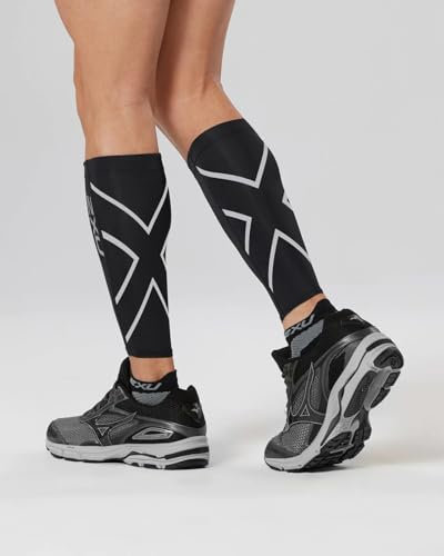 2XU Men's Calf Guards, Black Black, XL UK