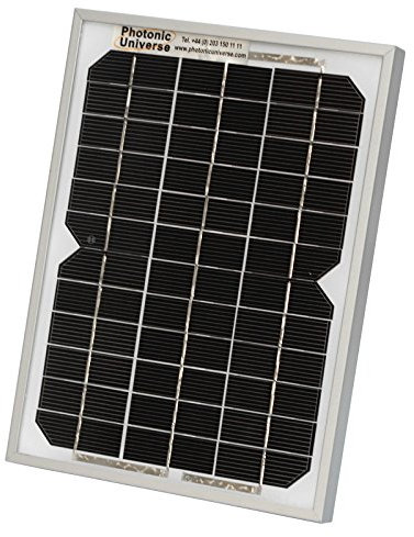 5W 12V Photonic Universe Solar Panel for trickle Charging 12V Battery in a Motorhome, Caravan, Camper, car, Boat or Any Other Off-Grid System