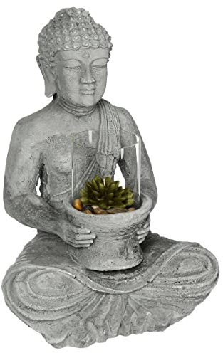 ATMOSPHERA CREATEUR D'INTERIEUR - Statua di Buddha seduto in cemento H40cm