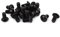 sourcing map 20Pcs #8-32 x 5/16 UNC 10.9 Legierungstahl Hex Sockel Kopf Schrauben Schwarz de