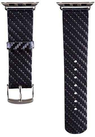 Hama Uhrenarmband Carbon für Apple Watch 42 mm, mit Adapter, braun