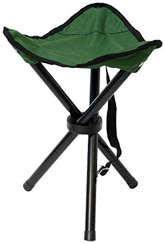 EYEPOWER Camping Hocker Klapphocker Angelhocker Falthocker Campinghocker Dreibein Stuhl Grün