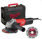 Milwaukee 4933451281 — Smerigliatrice 800 W — diam. Trasmissione da 115 mm e relè a bassa tensione+disco da taglio e valigetta
