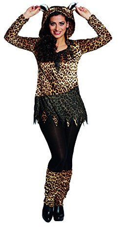 Leopard Damen Kostüm Raubkatze Katzenkostüm Karneval Fasching Gr.42