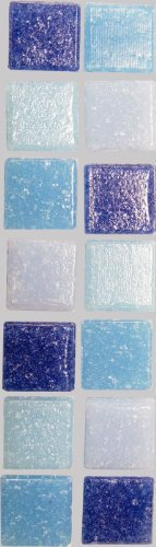 Glasmosaik ~1450 Mosaiksteine 1x1cm 1000g Blaumix