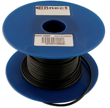 Connect 30066 Black/Red Twin Core Speaker Cable 24/0.20 6A 30m