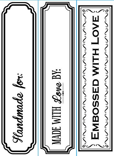 Darice 1218-77 Prägeschablone, Handmade by, Plastik, transparent, 3,5 x 14,5 x 0,4 cm