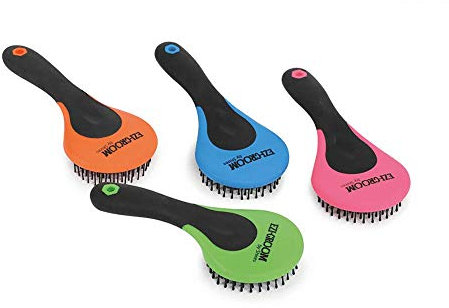 Shires 1366 Ezi-Groom Grip Mane & Tail Brush Bright Blue