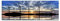 Paul Sinus Art Panoramabild auf Leinwand und Keilrahmen 150x50cm Windräder Wasser Hügel Sonnenuntergang