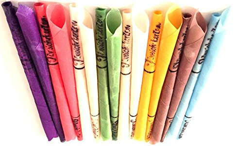 16 Konische Ohrkerzen Ohrenkerzen farbig ZweiohrkerZen®, 8 Paar mit Duft, Trichterform konisch