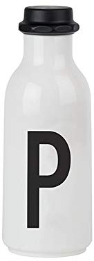 Design Letters Personal Tritan Water Bottle (P) - 500ml BPA-free and BPS-free Leak-proof Tritan Drinking Bottle in Nordic Design for Adult, Kids, Outdoor, Office, Sports, School, Available from A-Z
