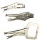 HFS (R) 3Pcs Assorted Locking Welding Clamp Chrome Plated: 11-Inch/279mm Regular Tip Locking C-Clamp ; 9R 9-Inch/228.6mm Locking Welding Clamp ; Locking 8-Inch/203mm Sheet Metal Tool 23 Vise Grip