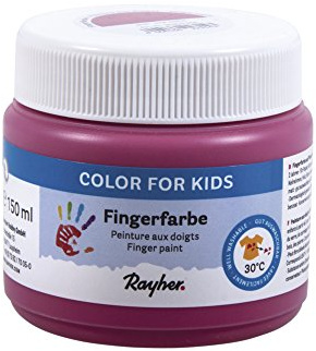 Rayher 38959264 Fingerfarbe, Dose 150ml, pink