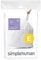 simplehuman CW0164 Code E Custom Fit Bin Liners, White Plastic (Pack of 20 Liners)