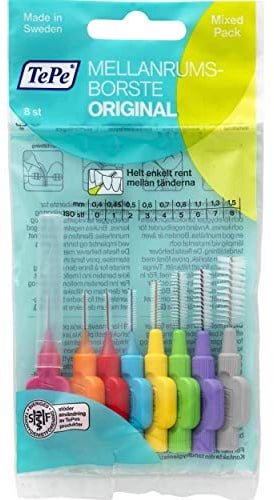 TePe Oral Health Care, Interdental Brush, Mixed Pack, 8 Pieces