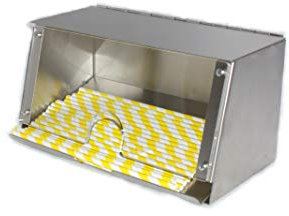 TAMLED Trinkhalmspender aus Edelstahl/Plexiglas 280 mm + 20 Trinkhalme