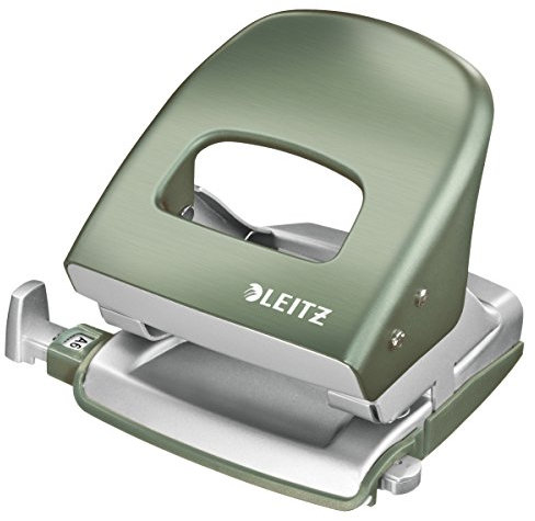 Leitz Büroheftgerät Nexxt Style, Metall, 30 Blatt, Blisterverpackung Locher seladon-grün