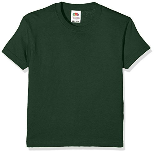FRUIT OF THE LOOM Boy's Ss132b T Shirt, Bottle Green, 10-11 Years UK