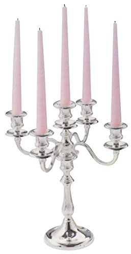 Kandelaber, Serie SILVER-LINE, fünfarmig, anlaufgeschützt in hochwertiger Qualität, Silberschicht 0,5 µ/Höhe: 32,5 cm | ERK