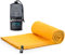 Fit-Flip Mikrofaser Handtuch - kompakte Microfaser Handtücher - ideal als Sporthandtuch, Reisehandtuch, Strandtuch - schnelltrocknend und leicht - Badetuch groß (80x160cm, Gelb)