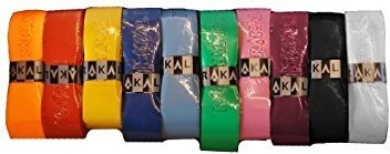 Karakal, Griffband / Griff-Tape, selbstklebend, für Badminton / Squash / Tennis / Hockey / Curling, Polyurethan, ausgezeichnete Griffigkeit, B008I3RFUE, Zufällige Farbe, 6x
