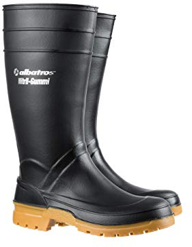 ALBATROS Guardian HIGH Green Nitril-Berufsgummistiefel Unisex wasserdicht rutschfest vegan