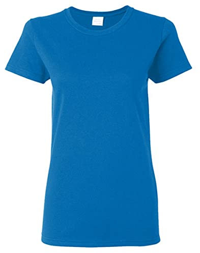 Gildan Ladies/Womens Heavy Cotton Missy Fit Short Sleeve T-Shirt (L) (Royal)