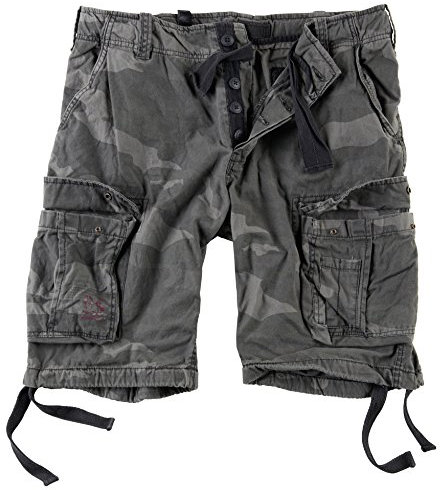 Surplus Raw Vintage Airborne Vintage Homme Cargo Shorts, blackcamo, 3XL