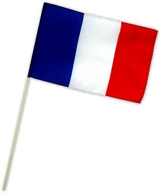Fahne Flagge Frankreich 30 x 45 cm mit Stab