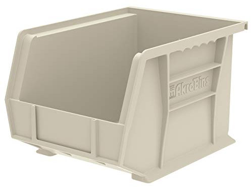 Akro-Mils 30239 Plastic Storage Stacking Hanging Akro Bin, 11-Inch by 8-Inch by 7-Inch, Stone, Case of 6