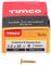 TIMCO 35020SOLOC PZ2 CSK ZYP Solo Woodscrew 3.5 x 20 - Yellow (Box of 200) Yellow Passivated