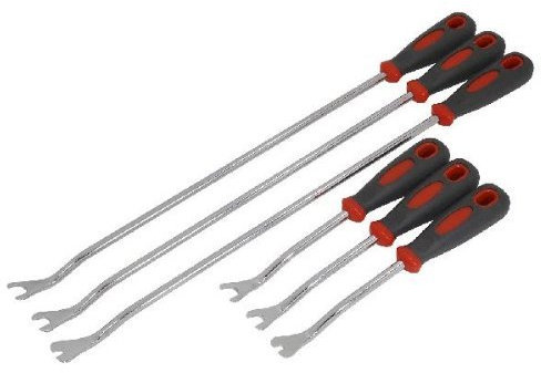 neilsen CT2370 Door Panel and Trim Removal Tool Set - Red (6-Piece)