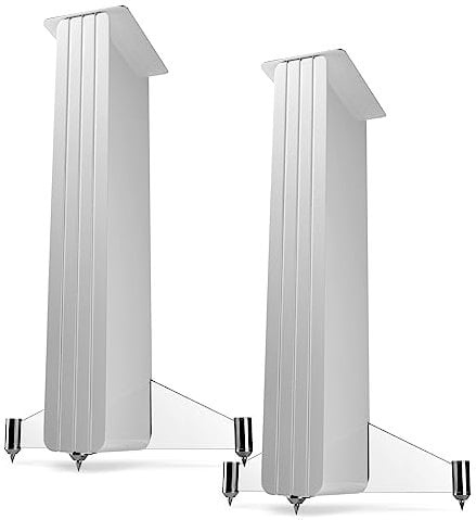 Q ACOUSTICS Concept Speaker Stands (Pair) (Gloss White) Stand Mount for Concept bookshelf speakers