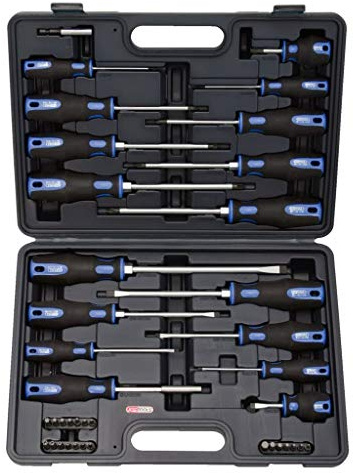 KS TOOLS ERGOTORQUEplus Schraubendreher- und Bit-Satz, 39-tlg