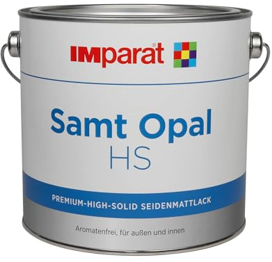 IMPARAT Profi samt OPAL HS Buntlack Altweiß Lack Weißlack Seidenmatt 2,5 L