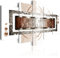 B&D XXL Impression sur Verre Acrylique 5 Parties Imprimée Tableau Photo Image Pret a Accrocher Murale Moderne Décoration Moderne Abstrait