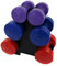 Oypla 12kg Vinyl Hand Dumbbell Workout Weight Set Including Stand