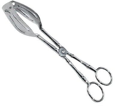 axentia Gebäckzange in Silber, ca. 24 cm lange Küchenzange mit Druckguss verchromt
