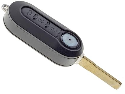JONGO - Guscio Chiave con Lama Compatibile con Fiat 500, 500L, Bravo, Doblo, Panda, Punto, Stilo | Custodia Chiave Plip Macchina Telecomando 3 Pulsanti