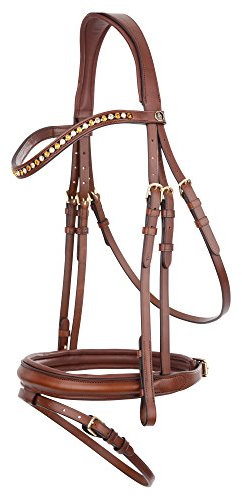 BR Trensenzaum Cambridge, Farbe:schwarz/silber, Groesse:Cob