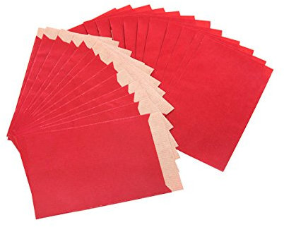 Logbuch-Verlag 100 kleine rote mini Tüten Papier 7 x 9 cm Geschenktüten Schmuckbeutel flache Papierbeutel