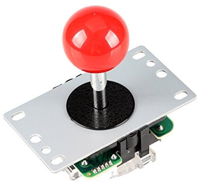 EG STARTS Arcade Classic Competition 5 Pin Stick 5P Rocker 8 maneras Joystick para PC Xbox 360 PS2 PS3 Juegos KOF SNK Arcade DIY Kit Parts Mame Jamma Machine Gaming (Rojo)