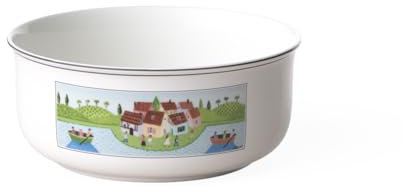 Villeroy & Boch Design Naif Ensaladera,2l, Porcelana Premium, Blanco/Colorido