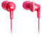 Panasonic RP-HJE125E-P Auriculares Botón con Cable, In-Ear, Sonido Estéreo para Móvil, MP3/MP4 , Diseño de Ajuste Cómodo, Imán Neodimio 9 mm, Rosa