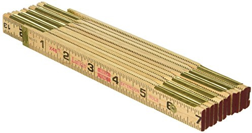 Crescent Lufkin Wood Rule, 6' Brass Ext, Black , Brown - X46SLN