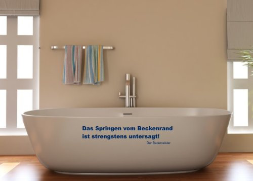 Wandtattooladen Wandtattoo - Das Springen vom Beckenrand ... Größe:120x23cm Farbe: weiß
