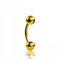 eeddoo Piercing Banane Gold Edelstahl Gewinde: 1,2 mm Länge: 5 mm 2,5 mm