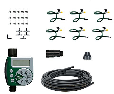 Orbit 56318 Hanging Basket Flex-Mist Watering Kit with Hose-End Timer